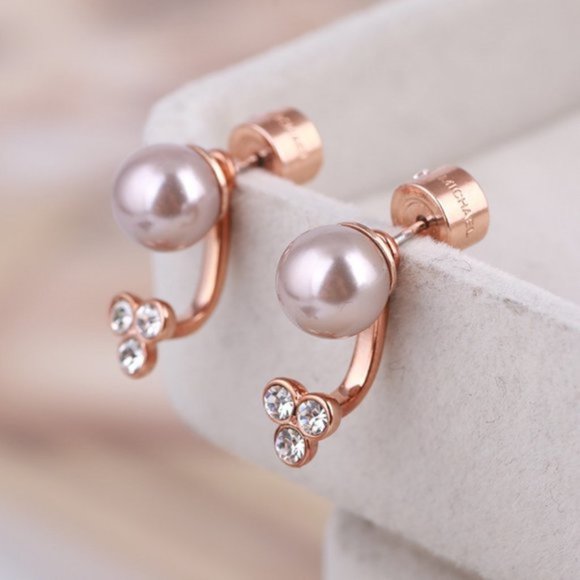 Michael Kors Pearl Back-Mount Stud Earrings - Picture 1 of 6